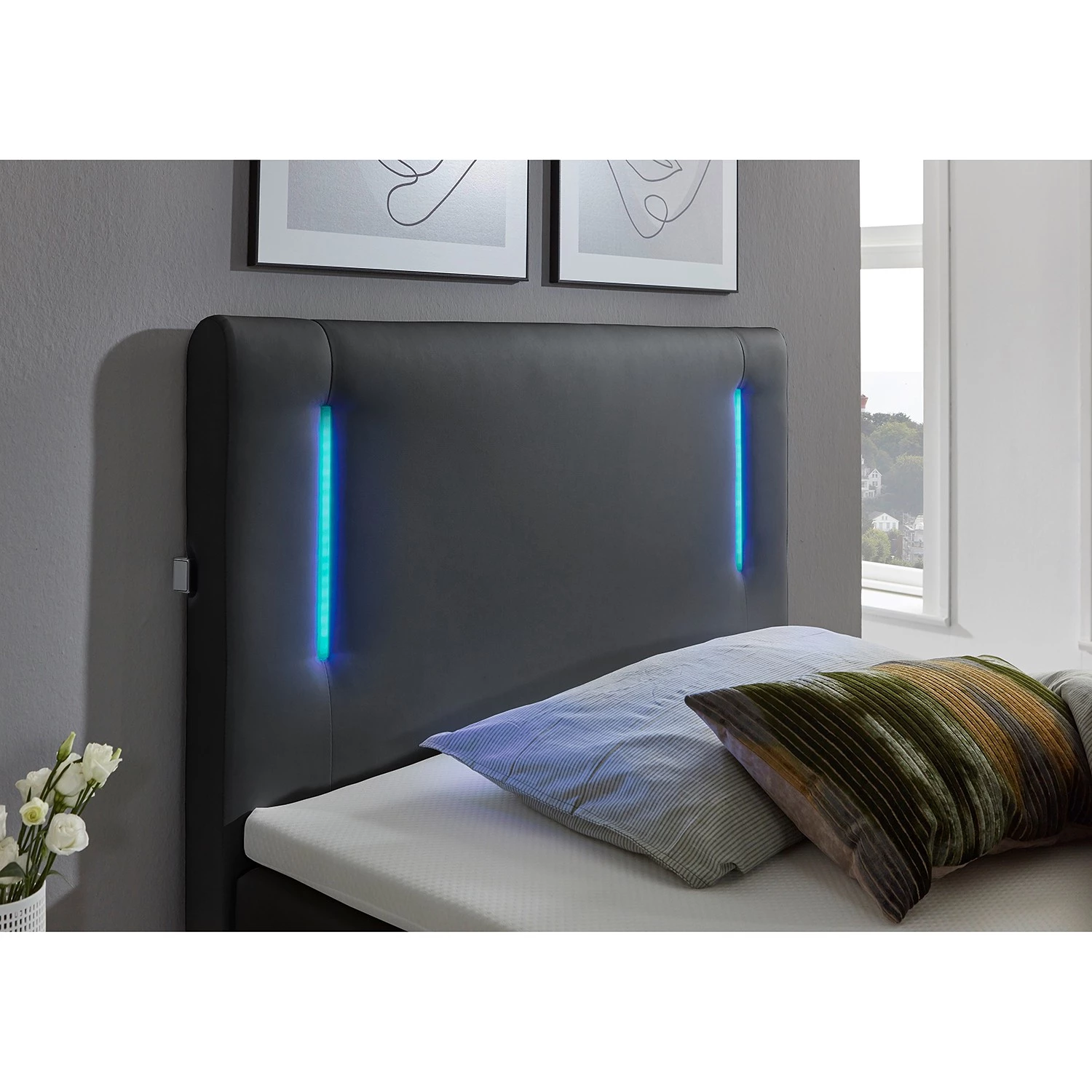 Loftscape Lit boxspring Flashlight I - Noir - 120 x 200cm - Sans espace de rangement 5 Loftscape Lit boxspring Flashlight I - Noir - 120 x 200cm - Sans espace de rangement – Image 5