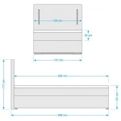 Loftscape Lit boxspring Flashlight I - Noir - 120 x 200cm - Sans espace de rangement 17 Loftscape Lit boxspring Flashlight I - Noir - 120 x 200cm - Sans espace de rangement -Lits & literie Soldes 1000292710 220608 500 SKETCH DETAILS P000000001000292710 sketch