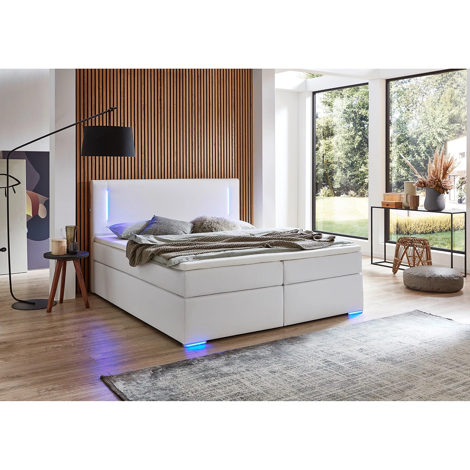 Loftscape Lit boxspring Flashlight II - Blanc - 180 x 200cm - Sans espace de rangement 2 Loftscape Lit boxspring Flashlight II - Blanc - 180 x 200cm - Sans espace de rangement – Image 2