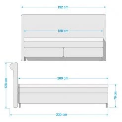 Loftscape Lit boxspring Simon - Bleu - D3 medium -Lits & literie Soldes 1000297609 211229 140855000516 SKETCH DETAILS P000000001000297609 sketch