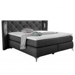 Loftscape Lit boxspring Victoria - Gris - Matelas double D3/D4