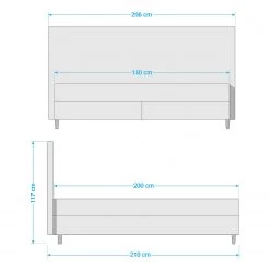 Wimex Lit boxspring Stavanger - 180 x 200cm - Sans surmatelas -Lits & literie Soldes 1000313160 220107 081659000540 SKETCH DETAILS P000000001000313160 sketch