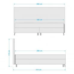 Wimex Lit boxspring Halmstad II - 180 x 200cm -Lits & literie Soldes 1000313179 220107 081701000599 SKETCH DETAILS P000000001000313179 sketch