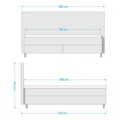 Wimex Lit boxspring Stavanger II - 180 x 200cm -Lits & literie Soldes 1000313184 220107 08170100615 SKETCH DETAILS P000000001000313184 sketch
