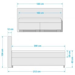 Loftscape Lit boxspring Cool Mesh I - 160 x 200cm -Lits & literie Soldes 1000314783 220107 1429330000502 SKETCH DETAILS P000000001000314783 sketch