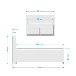 Loftscape Lit boxspring Karlsborg - Gris - 90 x 200cm 5 Loftscape Lit boxspring Karlsborg - Gris - 90 x 200cm -Lits & literie Soldes 1000314791 211216 153224000565 SKETCH DETAILS P000000001000314791 sketch