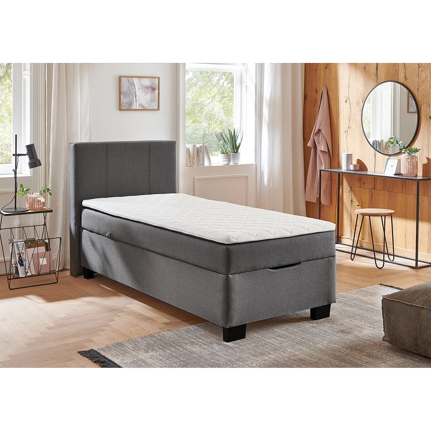 Loftscape Lit boxspring Karlsborg - Gris - 90 x 200cm 2 Loftscape Lit boxspring Karlsborg - Gris - 90 x 200cm – Image 2