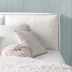 Lit boxspring Kinx - Tissu KINX : Blanc - 160 x 200cm - D3 medium - 130 cm -Lits & literie Soldes 1000315069 211223 18141900361 DETAILS P000000001000315069