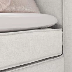 Lit boxspring Kinx - Tissu KINX : Blanc - 160 x 200cm - D3 medium - 130 cm -Lits & literie Soldes 1000315069 211223 18141900363 DETAILS P000000001000315069