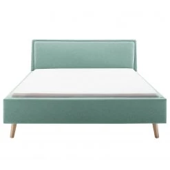 Meise.möbel Lit capitonné Frieda - Tissu Stenja: Océan - 140 x 200cm - Marron - Sans espace de rangement -Lits & literie Soldes 1000316969 220823 050 DETAILS P000000001000316969