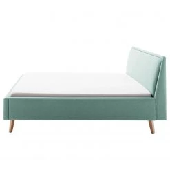 Meise.möbel Lit capitonné Frieda - Tissu Stenja: Océan - 140 x 200cm - Marron - Sans espace de rangement -Lits & literie Soldes 1000316969 220823 060 DETAILS P000000001000316969