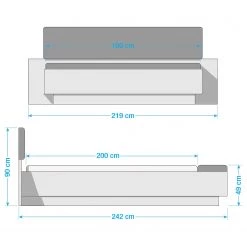 Loftscape Lit Jördis I - 180 x 200cm -Lits & literie Soldes 1000324977 220117 082156000576 SKETCH DETAILS P000000001000324977 sketch