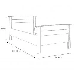 Loftscape Lit Janem - Chêne bianco -Lits & literie Soldes 1000324978 220117 082157000580 SKETCH DETAILS P000000001000324978 sketch