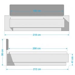 Lit Jördis II -Lits & literie Soldes 1000324979 220117 082158000587 SKETCH DETAILS P000000001000324979 sketch