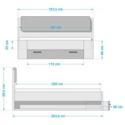 Loftscape Lit Oliver -Lits & literie Soldes 1000325003 220203 1505100000500 SKETCH DETAILS P000000001000325003 sketch