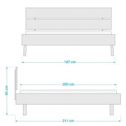Neue Modular Lit Helsinki - Imitation chêne sauvage / Graphite - 180 x 200cm 11 Neue Modular Lit Helsinki - Imitation chêne sauvage / Graphite - 180 x 200cm -Lits & literie Soldes 1000326402 220118 134855000520 SKETCH DETAILS P000000001000326402 sketch