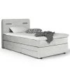 Loftscape Lit boxspring Speedy I - Avec éclairage - Microfibre Senga: Argent - D2 souple