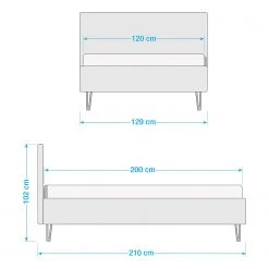 Neue Modular Lit capitonné Jesolo - 120 x 200cm 5 Neue Modular Lit capitonné Jesolo - 120 x 200cm -Lits & literie Soldes 1000330233 220211 500 SKETCH DETAILS P000000001000330233 sketch