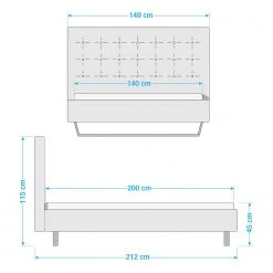 Neue Modular Lit capitonné Fano I - 140 x 200cm 5 Neue Modular Lit capitonné Fano I - 140 x 200cm -Lits & literie Soldes 1000330234 220211 500 SKETCH DETAILS P000000001000330234 sketch