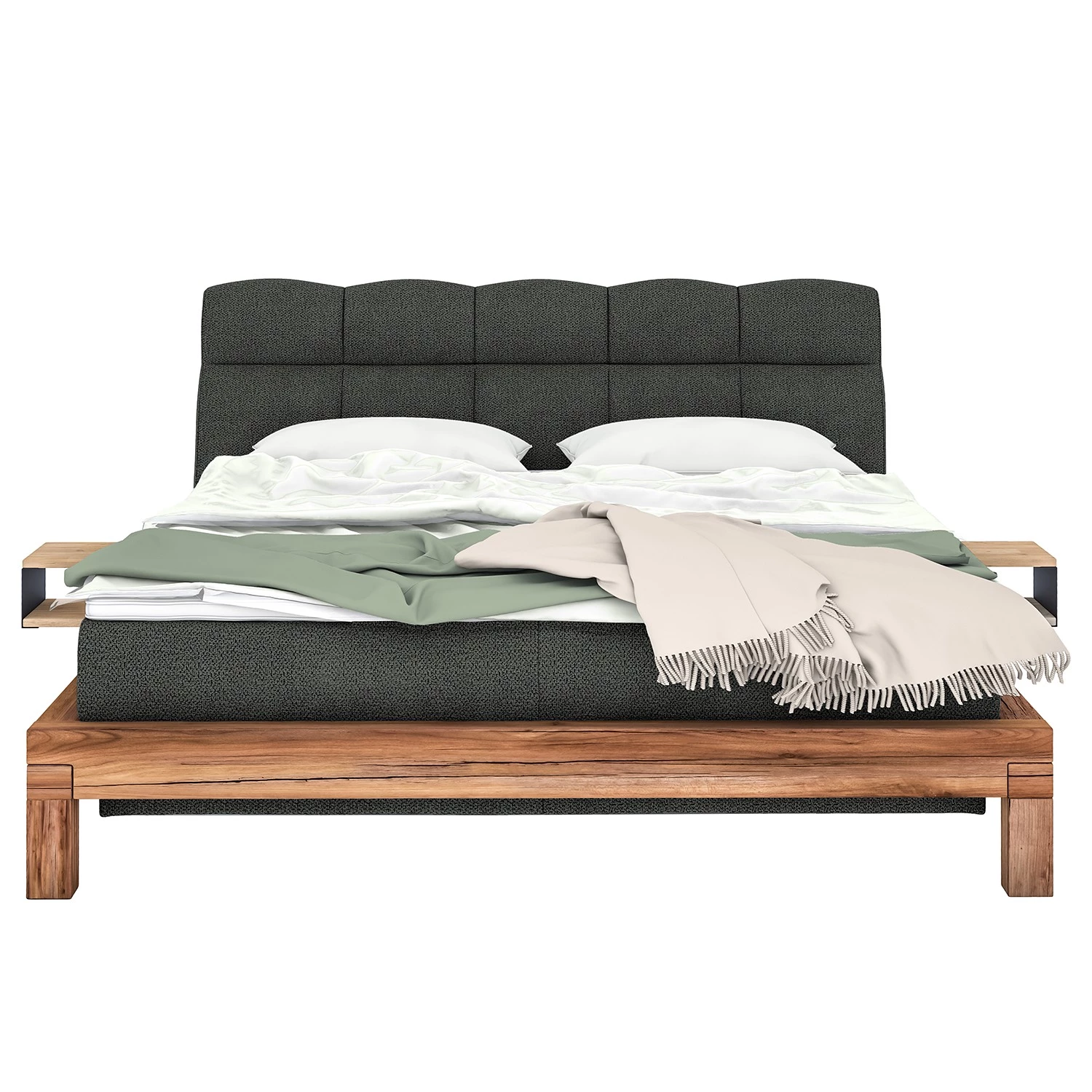 Loftscape Lit boxspring Bull - Tissu Oria: Charbon - 160 x 200cm - D4 ferme 3 Loftscape Lit boxspring Bull - Tissu Oria: Charbon - 160 x 200cm - D4 ferme – Image 3