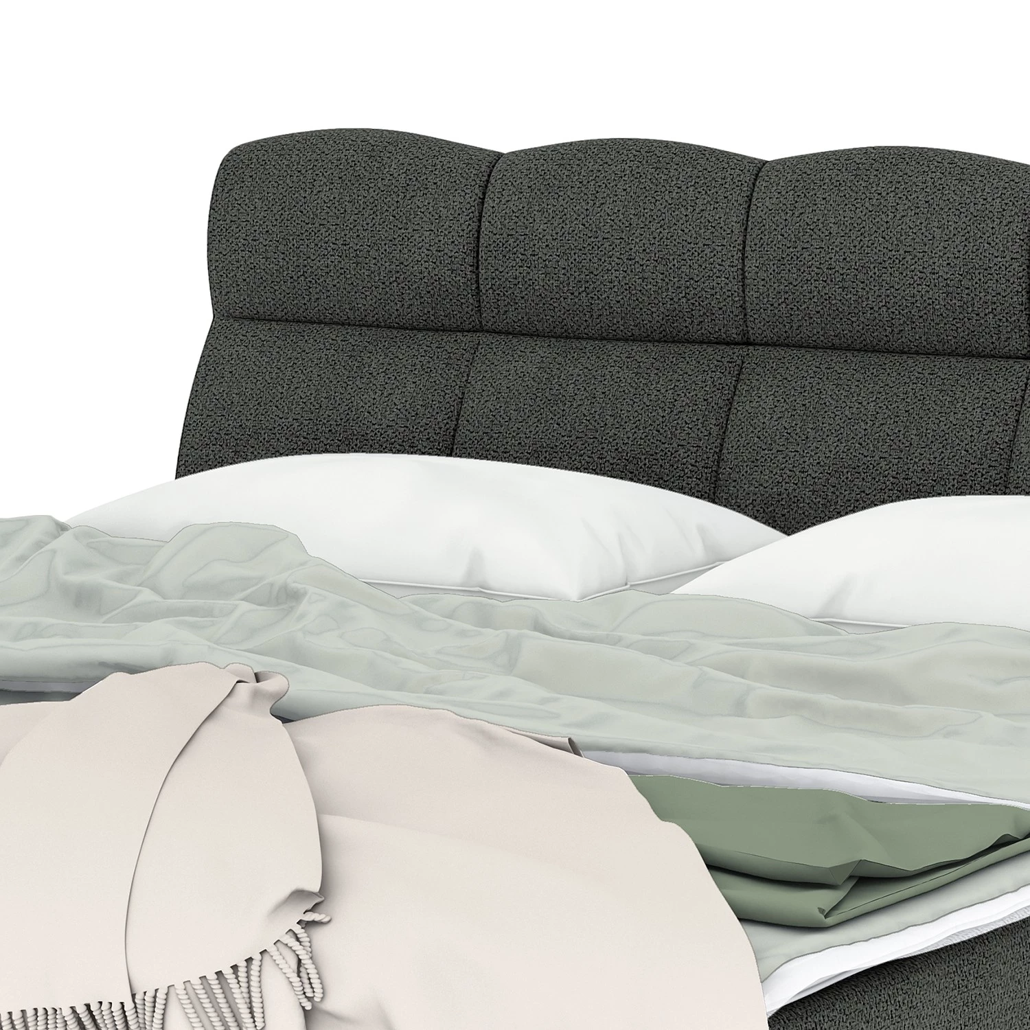 Loftscape Lit boxspring Bull - Tissu Oria: Charbon - 160 x 200cm - D4 ferme 5 Loftscape Lit boxspring Bull - Tissu Oria: Charbon - 160 x 200cm - D4 ferme – Image 5