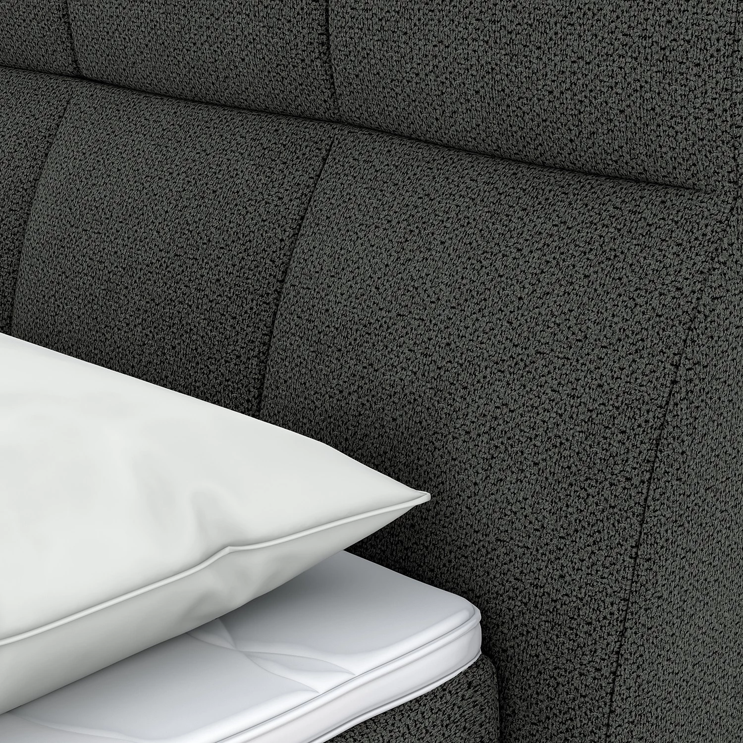 Loftscape Lit boxspring Bull - Tissu Oria: Charbon - 160 x 200cm - D4 ferme 8 Loftscape Lit boxspring Bull - Tissu Oria: Charbon - 160 x 200cm - D4 ferme – Image 8