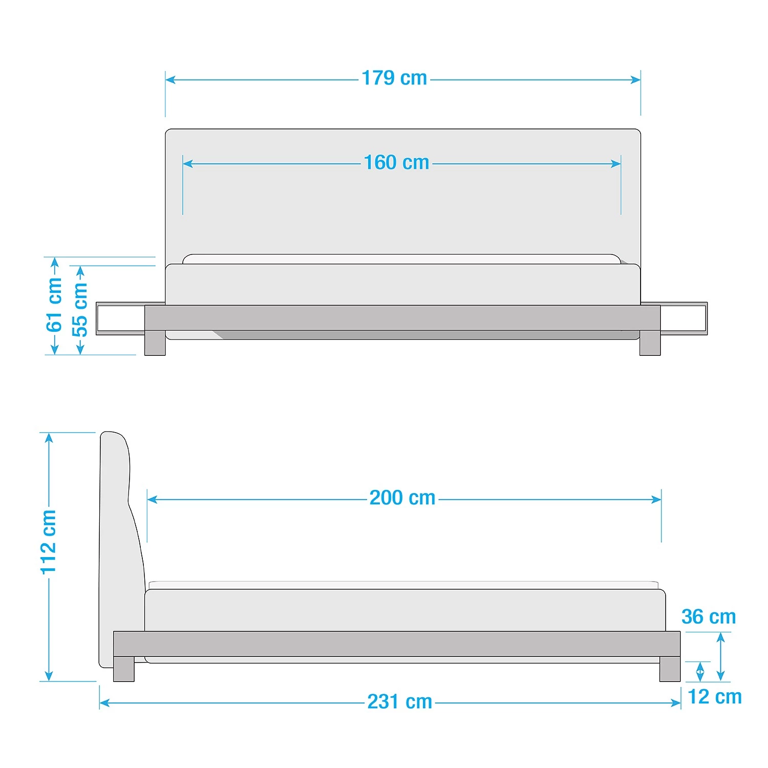 Loftscape Lit boxspring Bull - Tissu Oria: Charbon - 160 x 200cm - D4 ferme 10 Loftscape Lit boxspring Bull - Tissu Oria: Charbon - 160 x 200cm - D4 ferme – Image 10
