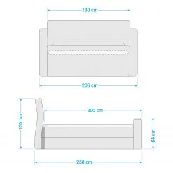 Loftscape Lit boxspring Cinema - D3 medium 17 Loftscape Lit boxspring Cinema - D3 medium -Lits & literie Soldes 1000340260 220506 500 SKETCH DETAILS P000000001000340260 sketch