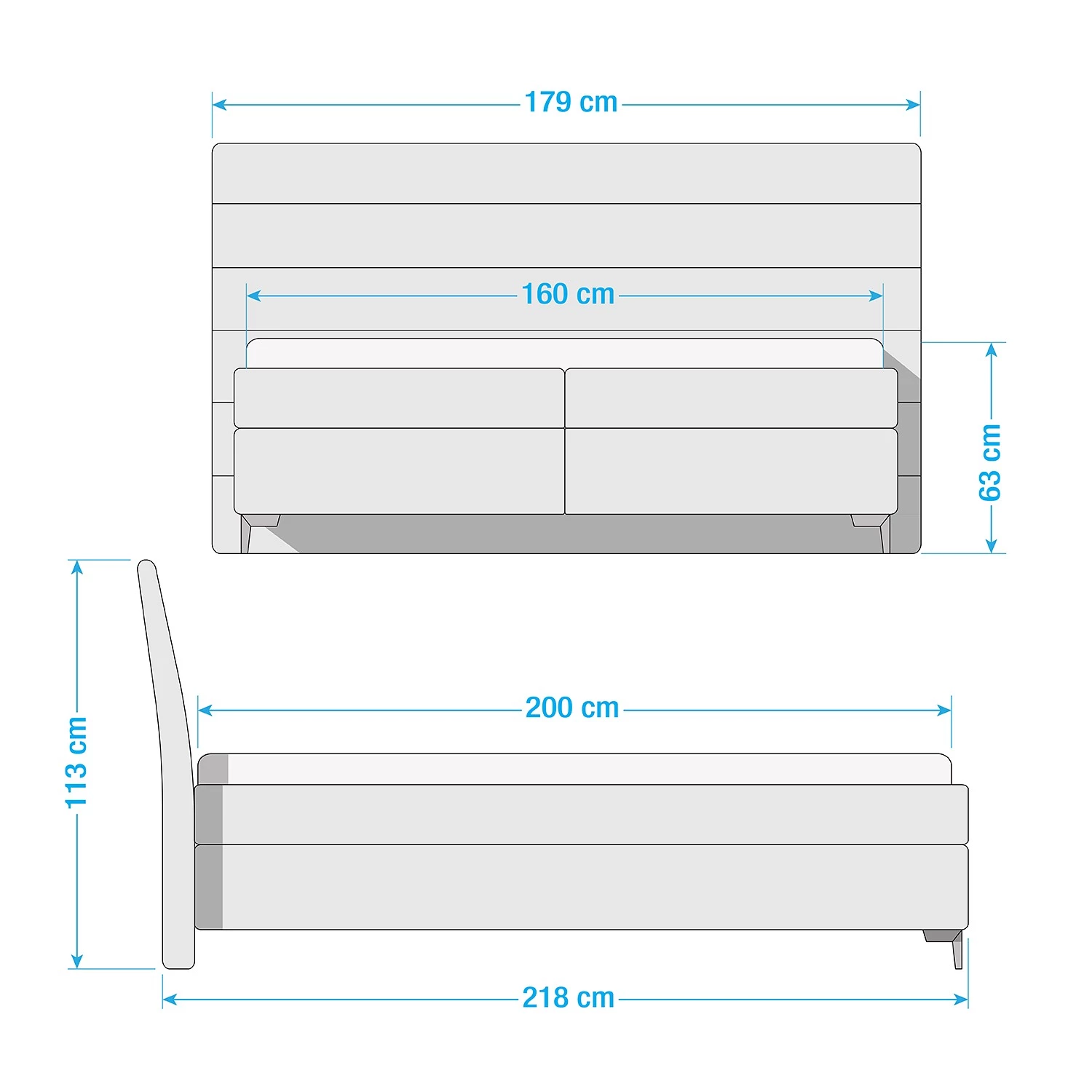Tom Tailor Lit boxspring Soft Lines Box - Tissu TBO616 soft emerald - 160 x 200cm - D2 souple 9 Tom Tailor Lit boxspring Soft Lines Box - Tissu TBO616 soft emerald - 160 x 200cm - D2 souple – Image 9