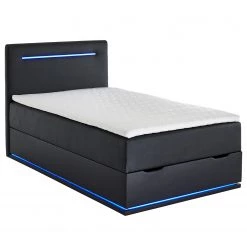 Meise.möbel Lit boxspring Sunshine - Noir - 140 x 200cm -Lits & literie Soldes 1000343744 220420 040 DETAILS P000000001000343744