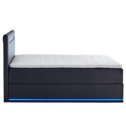 Meise.möbel Lit boxspring Sunshine - Noir - 140 x 200cm -Lits & literie Soldes 1000343744 220420 060 DETAILS P000000001000343744