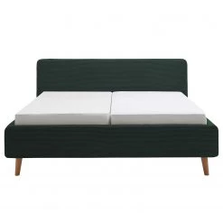 Meise.möbel Lit capitonné Mattis I - Vert foncé - 160 x 200cm - 2 tiroirs de lit -Lits & literie Soldes 1000345443 220425 030 DETAILS P000000001000345443