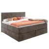 Meise.möbel Lit boxspring New York - Taupe - 180 x 200cm - D3 medium