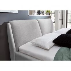 Meise.möbel Lit capitonné Valetta - Gris clair - 160 x 200cm - Chêne clair -Lits & literie Soldes 1000347433 220503 021 MOOD DETAILS P000000001000347433 mood