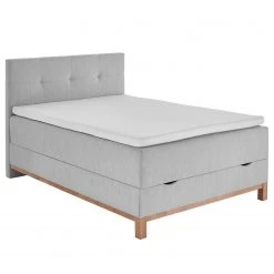 Meise.möbel Lit boxspring Catania - Tissu Meara: Gris clair - 120 x 200cm -Lits & literie Soldes 1000347465 220505 030 DETAILS P000000001000347465