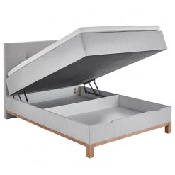 Meise.möbel Lit boxspring Catania - Tissu Meara: Gris clair - 120 x 200cm -Lits & literie Soldes 1000347465 220505 031 DETAILS P000000001000347465