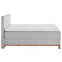 Meise.möbel Lit boxspring Catania - Tissu Meara: Gris clair - 120 x 200cm -Lits & literie Soldes 1000347465 220505 032 DETAILS P000000001000347465