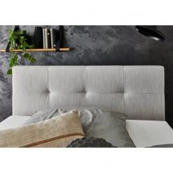 Meise.möbel Lit boxspring Catania - Tissu Meara: Gris clair - 120 x 200cm -Lits & literie Soldes 1000347465 220505 036 DETAILS P000000001000347465
