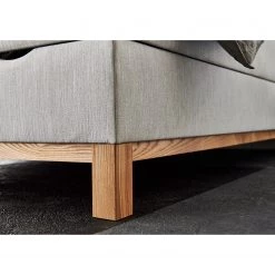 Meise.möbel Lit boxspring Catania - Tissu Meara: Gris clair - 120 x 200cm -Lits & literie Soldes 1000347465 220505 038 DETAILS P000000001000347465