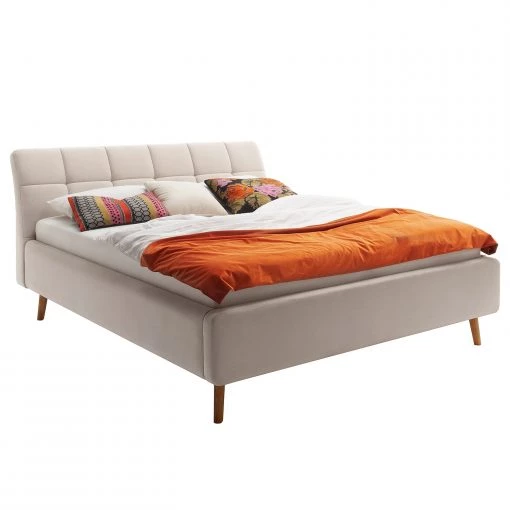 Meise.möbel Lit capitonné Mila II - Beige - 160 x 200cm -Lits & literie Soldes 1000350949 220622 010 IMAGE P000000001000350949