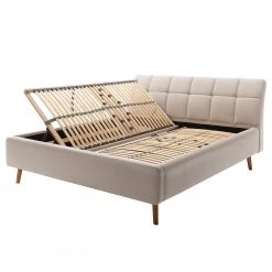 Meise.möbel Lit capitonné Mila II - Beige - 160 x 200cm -Lits & literie Soldes 1000350949 220622 034 DETAILS P000000001000350949