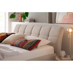 Meise.möbel Lit capitonné Mila II - Beige - 160 x 200cm -Lits & literie Soldes 1000350949 220622 040 DETAILS P000000001000350949