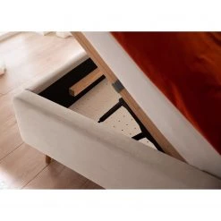 Meise.möbel Lit capitonné Mila II - Beige - 160 x 200cm -Lits & literie Soldes 1000350949 220622 044 DETAILS P000000001000350949