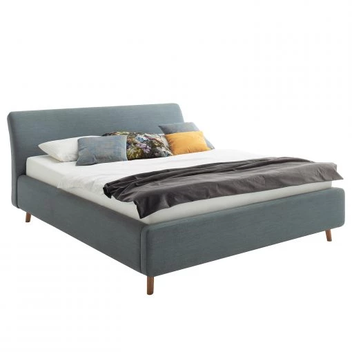 Meise.möbel Lit capitonné Mila I - Gris - 160 x 200cm -Lits & literie Soldes 1000350950 220622 010 IMAGE P000000001000350950