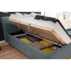 Meise.möbel Lit capitonné Mila I - Gris - 160 x 200cm -Lits & literie Soldes 1000350950 220622 041 DETAILS P000000001000350950