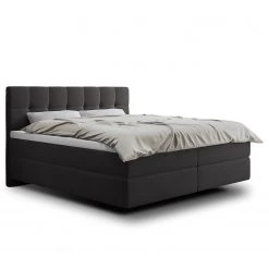 Schlaraffia Lit boxspring Aida Komfort - Tissu - Anthracite - D2 souple