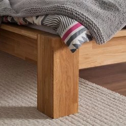 Ars Natura Lit ParosWood - Chêne - 160 x 200cm -Lits & literie Soldes bett arendal massivholz 140 x 200cm eiche geoelt 4075548