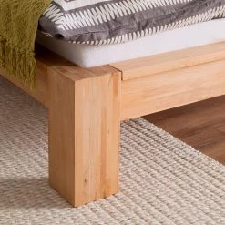 Ars Natura Lit ParosWood - Hêtre - 160 x 200cm -Lits & literie Soldes bett arendal massivholz 140 x 200cm kernbuche natur geoelt 4075584