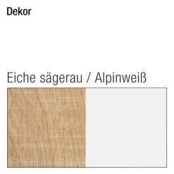 Wimex Lit Nora - Imitation chêne brut de sciage / Blanc - 180 x 200cm -Lits & literie Soldes bett cannes eiche saegerau alpinweiss 1386668