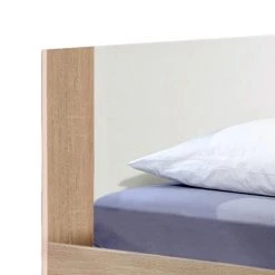 Wimex Lit Nora - Imitation chêne brut de sciage / Blanc - 180 x 200cm -Lits & literie Soldes bett cannes eiche saegerau alpinweiss 1397788
